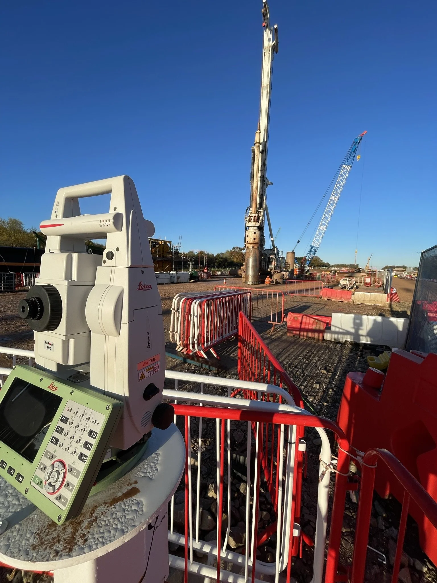 Setting out on construction site